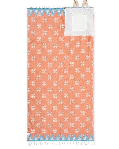 2-in-1 Beach Towel Bag, Large Sand-Free Travel Blanket Tote Bag with Zipper Pocket, Lightweight Beach Essentials Bag for Swimming, Camping & Vacation